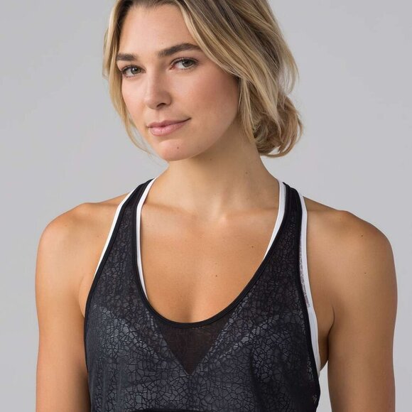 LULULEMON Twist & Train Tank In Black Size 2 - Picture 2 of 7